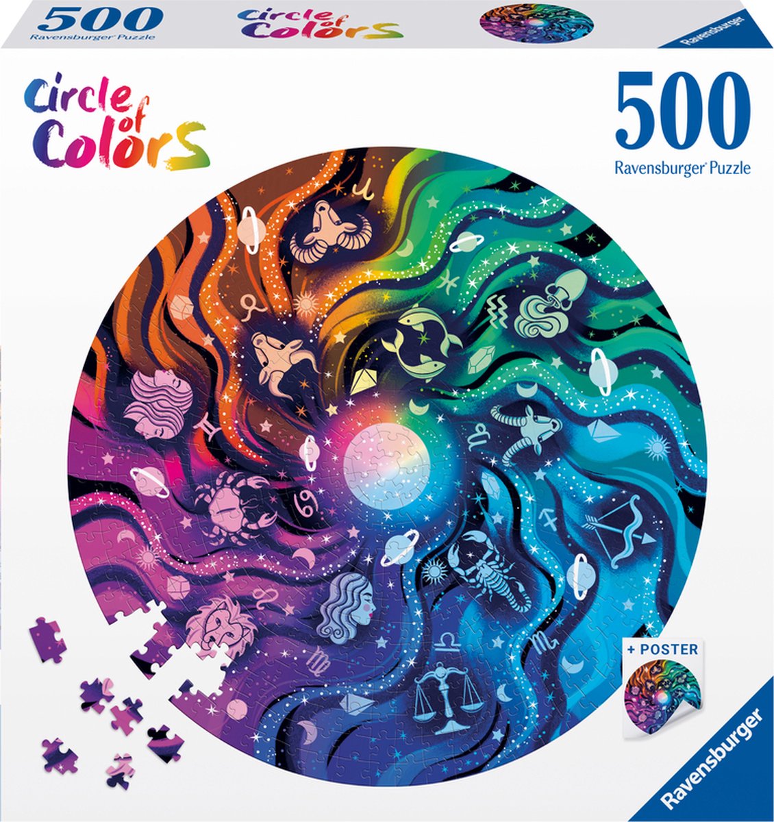 Ravensburger cercle de couleurs astrologie - puzzle - 500 pièces