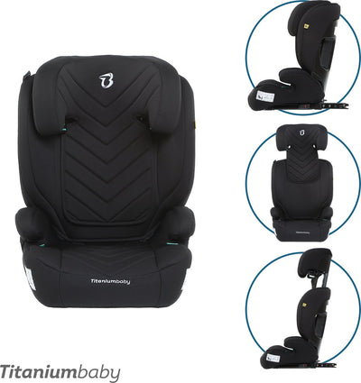 Siège auto bébé titane bébé titane vidar avec isofix i-size (r129) noir