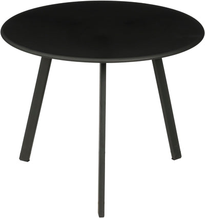 Mica decorations table d'appoint seatle pour l'extérieur - table basse ronde - table végétale et table basse - h30 x ø38 cm - métal - noir