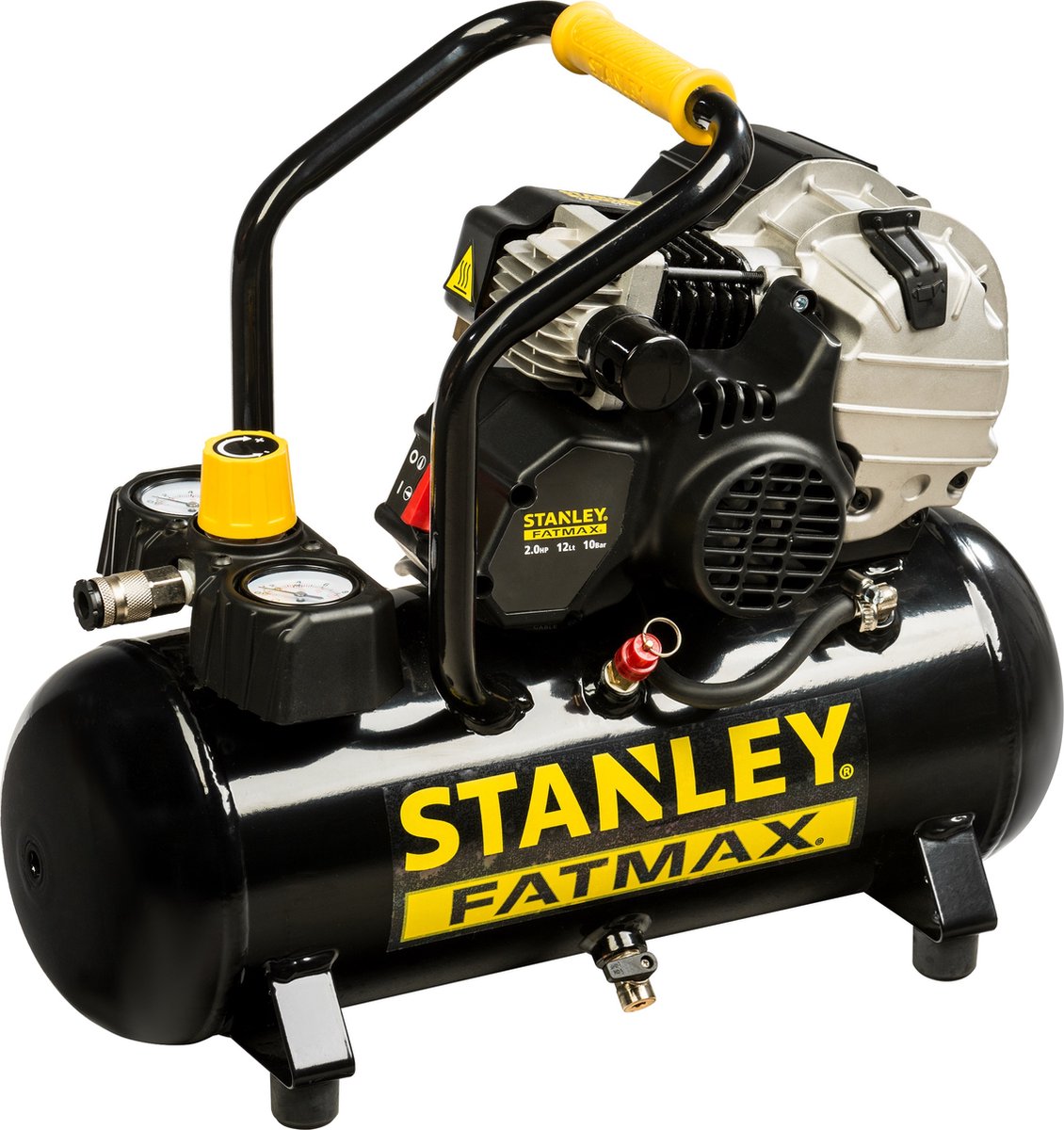 Stanley - compresseur professionnel - avec lubrification - horizontal - 12 l 2 CV 10 bar