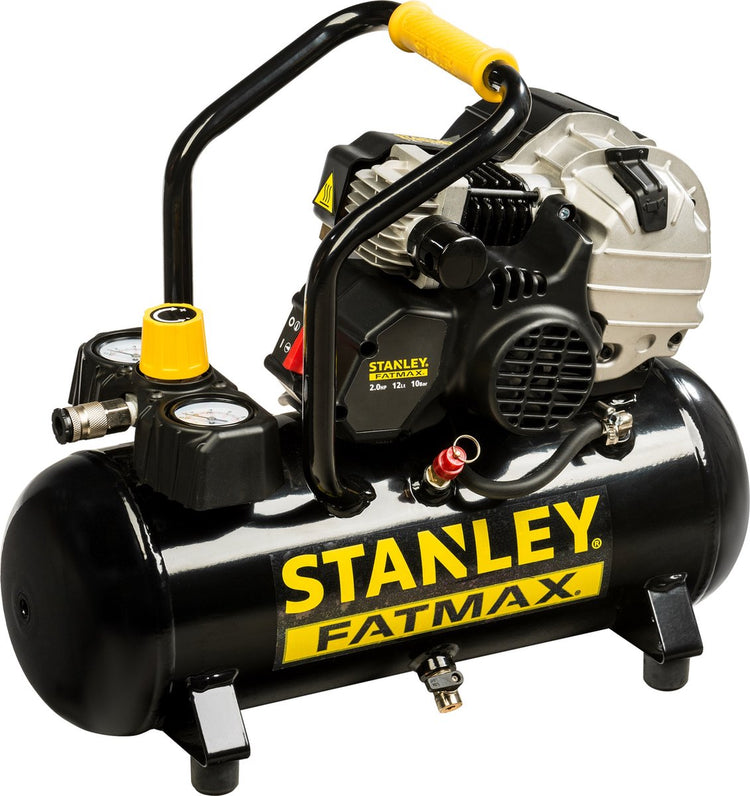 Stanley - compresseur professionnel - avec lubrification - horizontal - 12 l 2 CV 10 bar