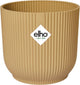 Elho vibesfold round 18 - pot de fleur d'intérieur - 100% plastique recyclé - ø 18,4 x h 16,8 cm - jaune beurre