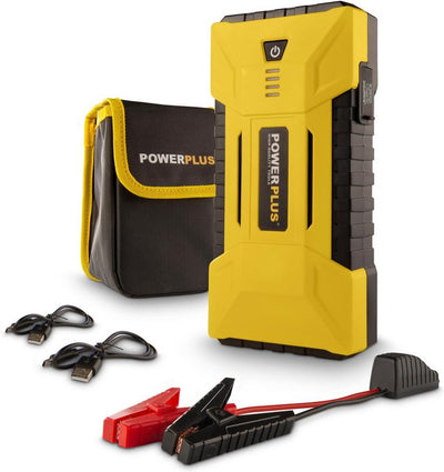 Powerplus powx4255 jump starter 3 en 1 - kit d'aide au démarrage - 12000 mah - incl. câbles de démarrage de voiture et câble USB
