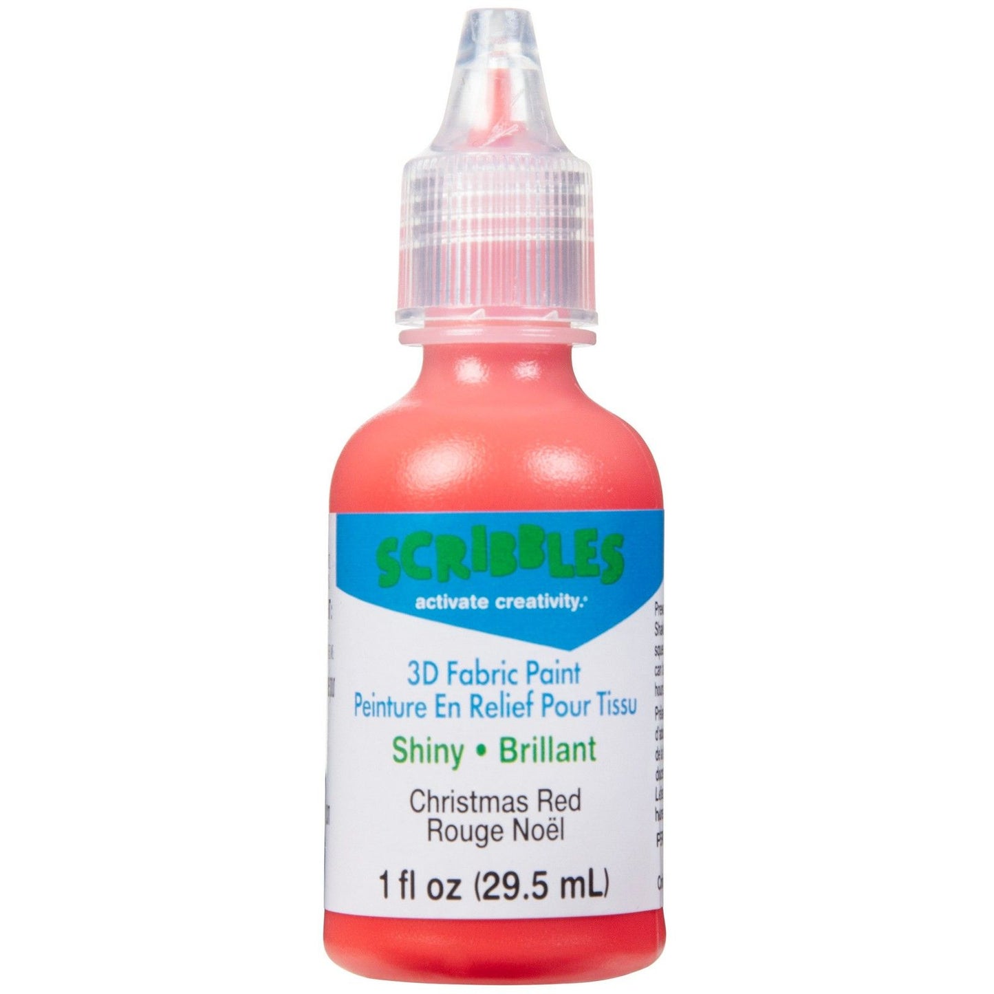 Scribbles • Peinture textile 3D brillante 29,5 ml Rouge Noël