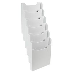 Porte brochure mural exacompta a4 debout 6 compartiments gris