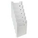 Porte brochure mural exacompta a4 debout 6 compartiments gris
