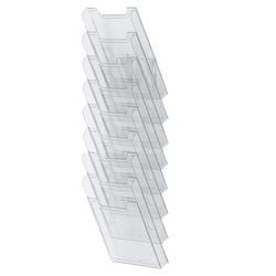 Porte-brochures mural exacompta a4 debout 8 compartiments transparent