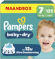 Pampers baby-dry taille 7 - 132 couches - 15kg+ - boîte mensuelle
