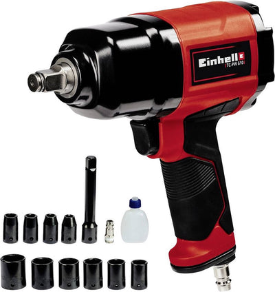 Clé à chocs pneumatique Einhell tc-pw 610 - 610 nm - incl. 10 clés à douille et 1x rallonge de 125 mm