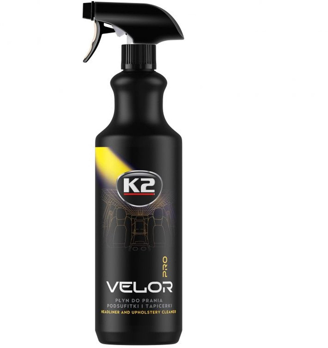 K2 pro détaillant - liquide nettoyant velours pro - 1l - parfum mandarine - sans rinçage