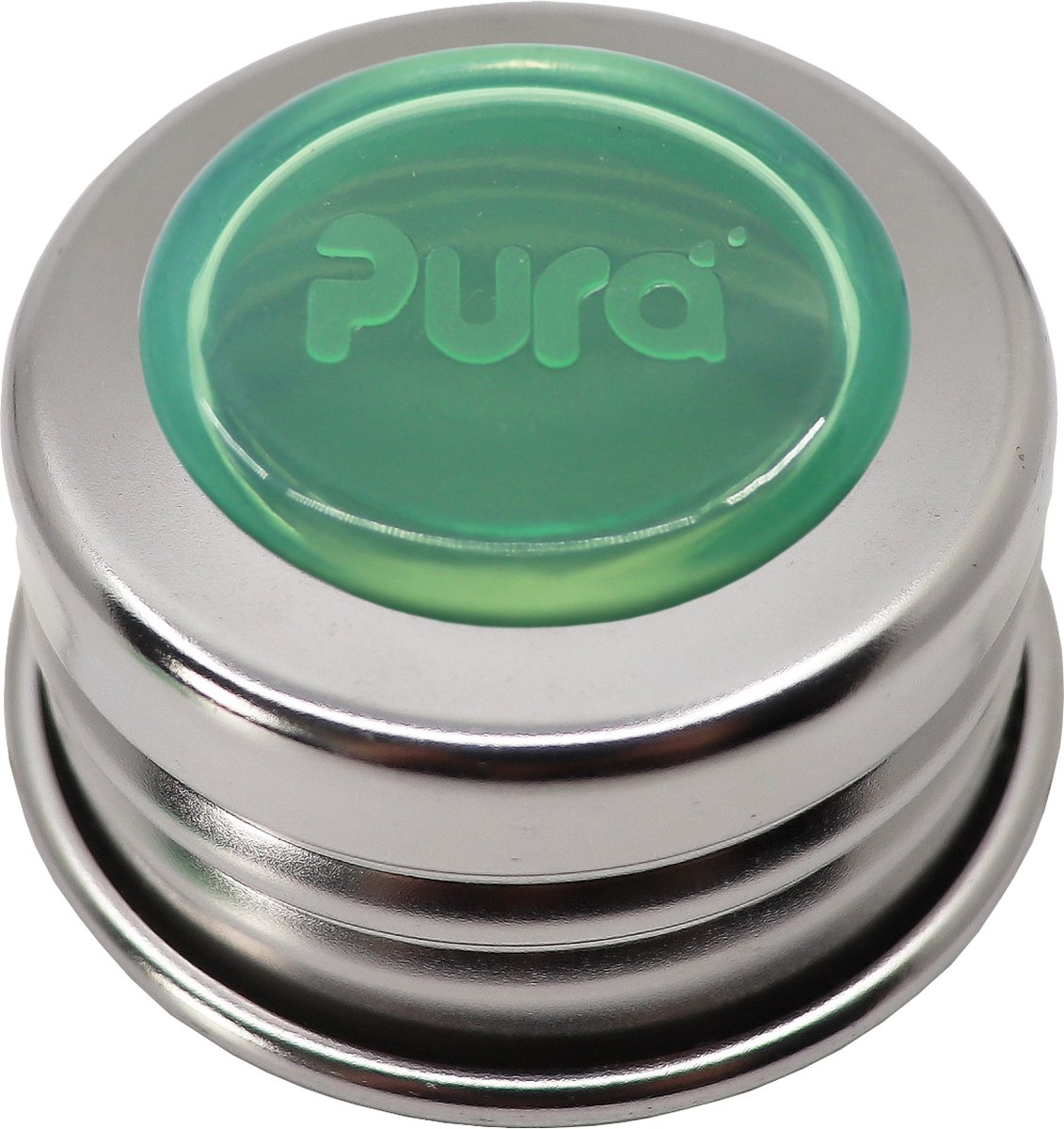 Bouchon universel Pura - anneau en acier inoxydable avec disque de fermeture en silicone mousse