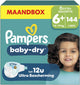 Pampers baby-dry taille 6+ - 144 couches - 14kg-19kg