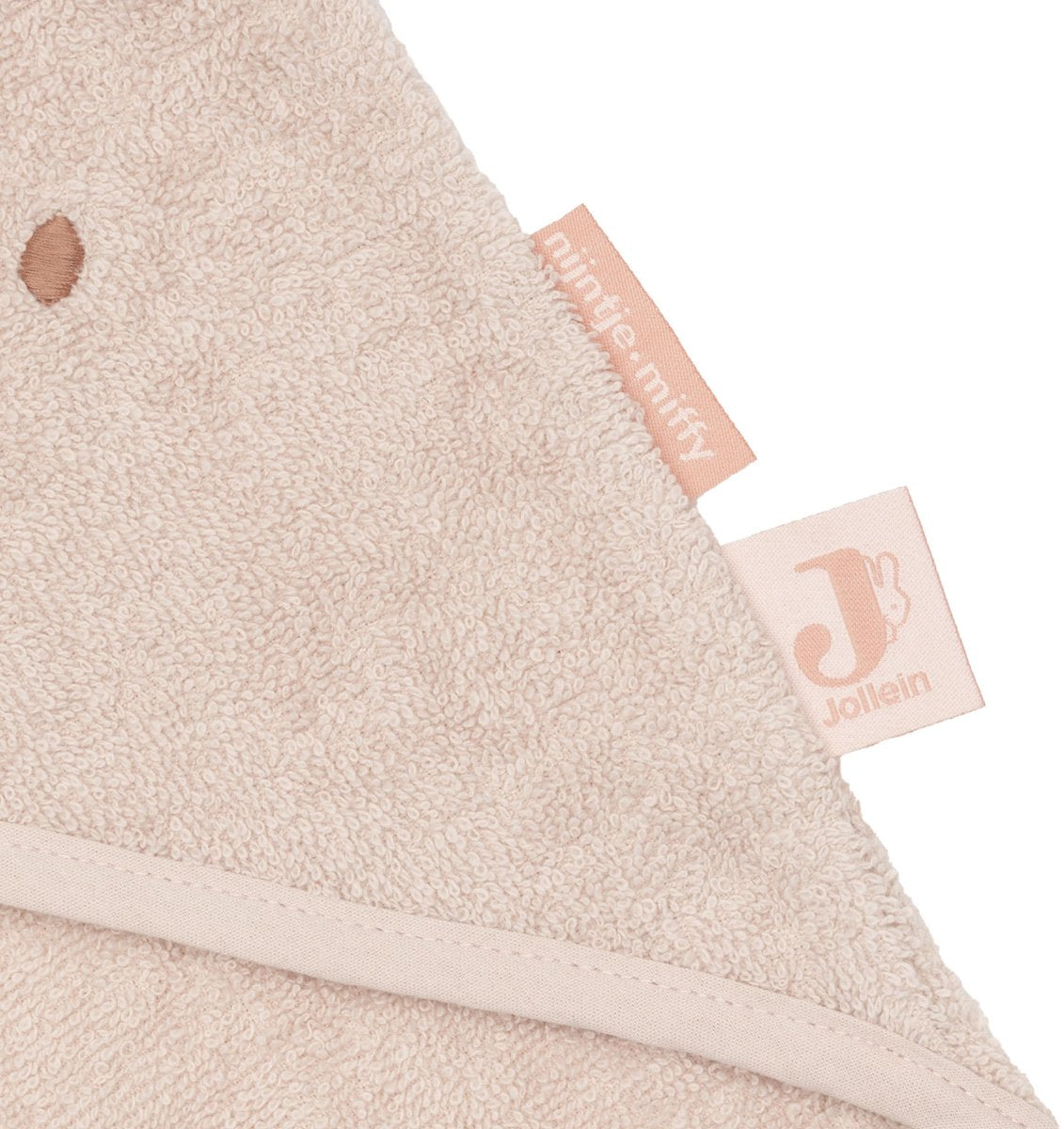 Jollein cape de bain éponge 75x75cm miffy soie rose