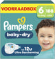 Pampers baby-dry taille 6 - 188 couches - 13kg-18kg - boîte de rangement
