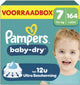Pampers baby-dry taille 7 - 164 couches - 15kg+ - boîte de rangement