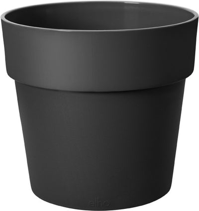 Elho b.for original round 22 - pot de fleur d'intérieur - 100% plastique recyclé - ø 22,0 x h 20,3 cm - noir vivant