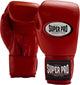 Super pro combat gear thai-pro cuir (thai) gants de boxe rouge 16oz