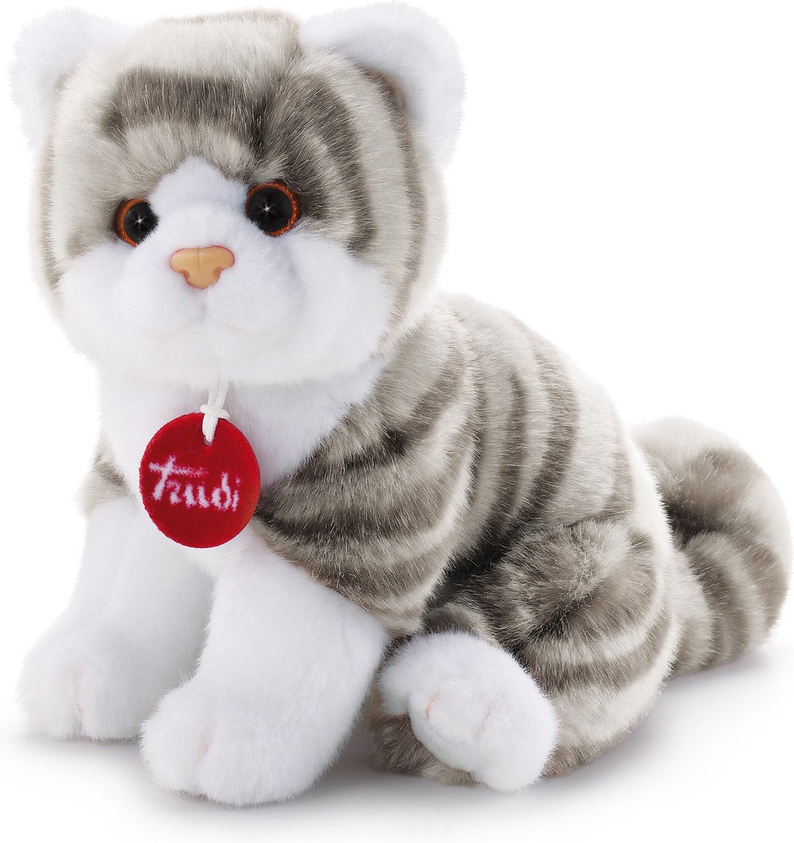 Chaton brad blanc gris 20 cm