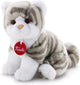 Chaton brad blanc gris 20 cm