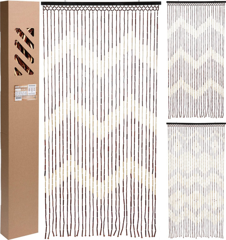 Rideau sans marque sans marque h s collection porte extérieure bambou 90 x 180 cm