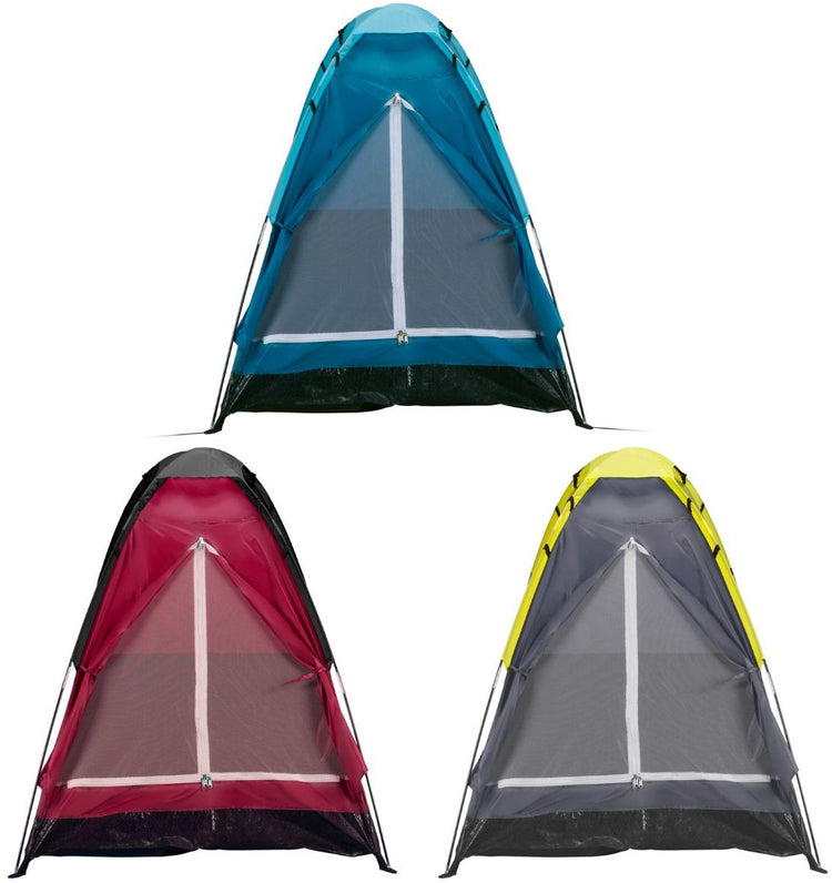 Tente dôme Camp Active - Tente 1 personne - Tente légère avec sac de transport et ventilation en maille - 200 x 100 x 100 cm - Couleurs assorties