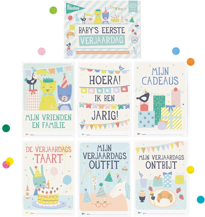 Cartes d'étape Milestone premier anniversaire 15 cm papier 6 pcs