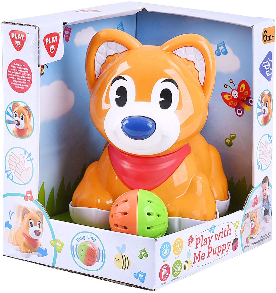 Jouez à bébé chiot interactif avec une balle