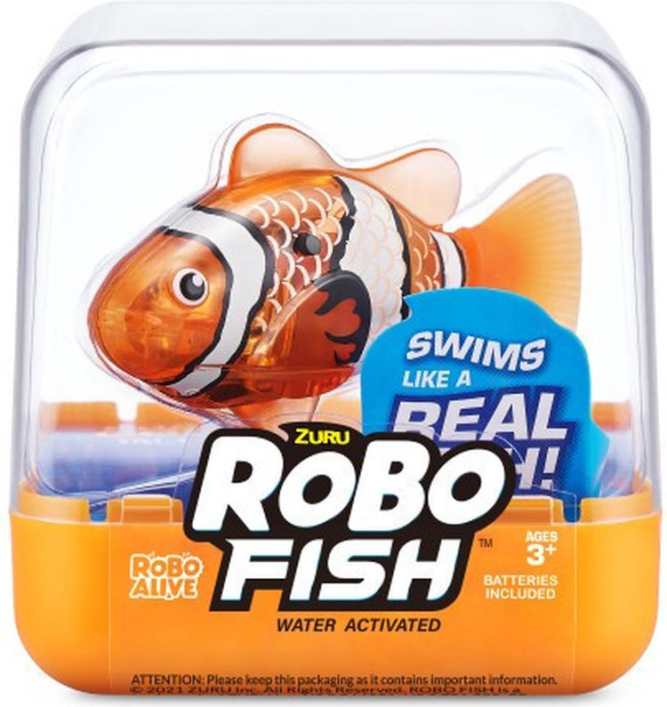 Zuru - robo vivant - robot animal de compagnie - poisson poisson - orange