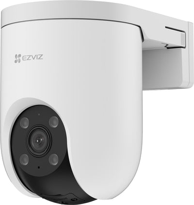 Caméra de sécurité extérieure Ezviz h8c poe 2k avec détection de personne - suivi automatique - vision nocturne couleur - alarme sirène et flash - pas de frais mensuels