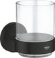 Grohe quickfix start verre avec support - verre métal - noir mat