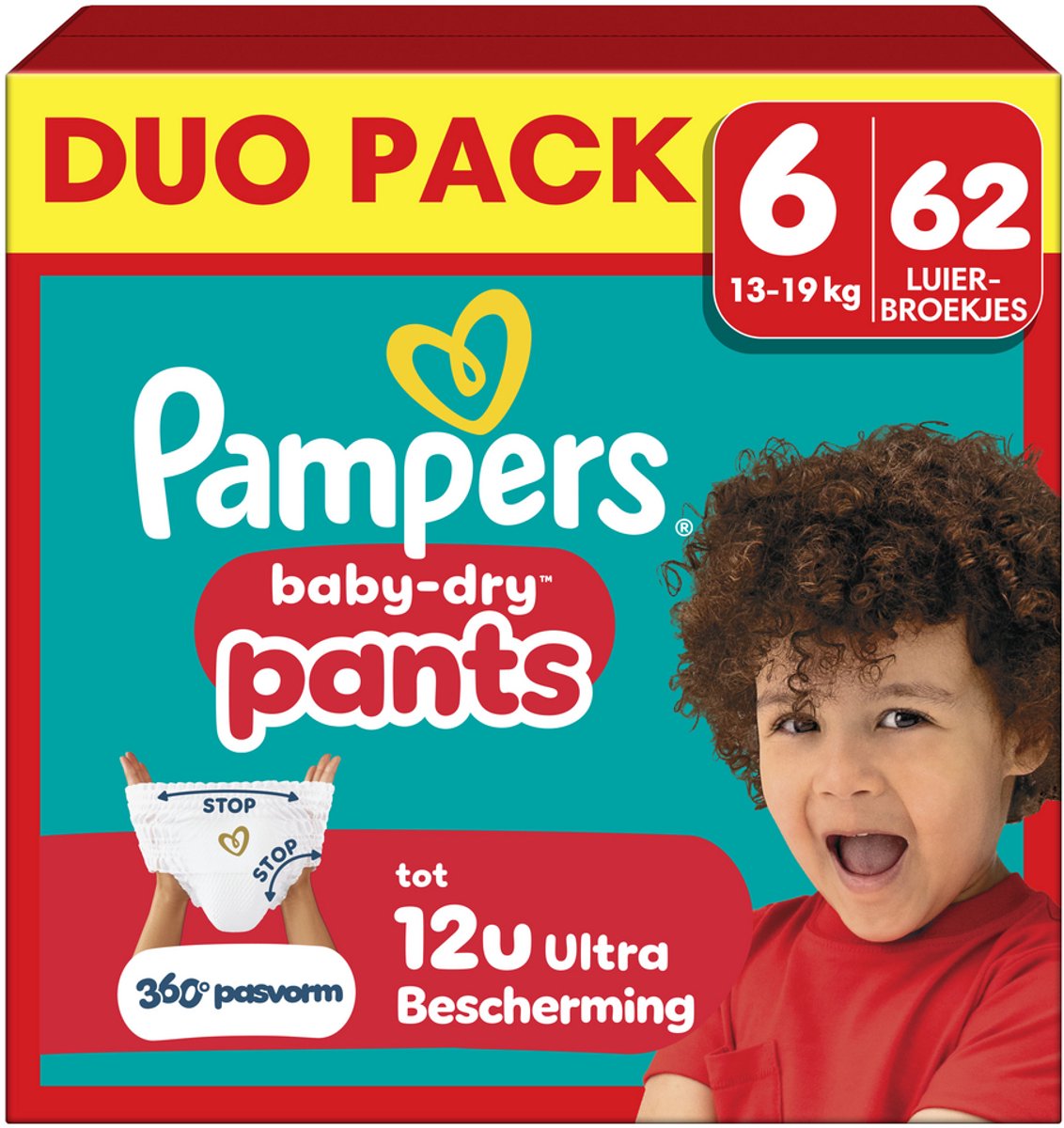 Pantalons Pampers baby-dry taille 6 - 62 pantalons à couches - 13kg-19kg