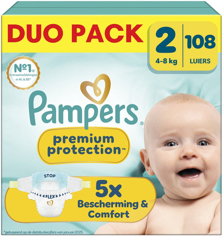 Pampers protection premium taille 2 - 108 couches - 4kg-8kg