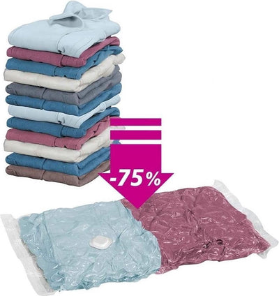 Wenko sac de rangement pour vêtements sous vide 135x90cm, plastique transparent - sac pour vêtements sous vide