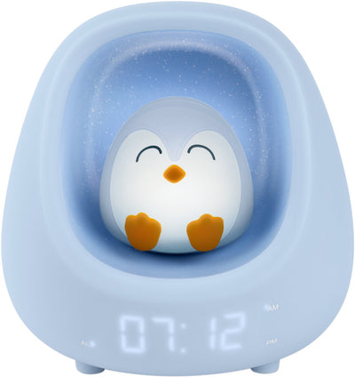 Bigben hibuddies hibuddies nestkids lampe de nuit avec réveil pour enfants - neige le pingouin