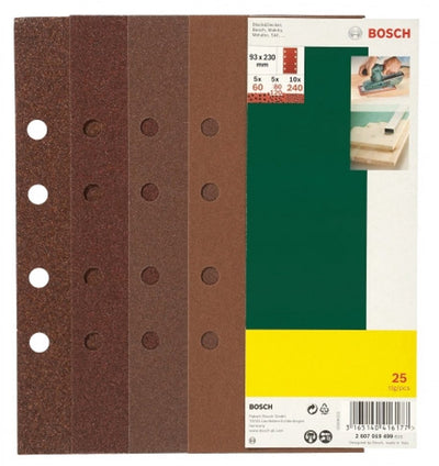 Ensemble de papier de verre Bosch à plat