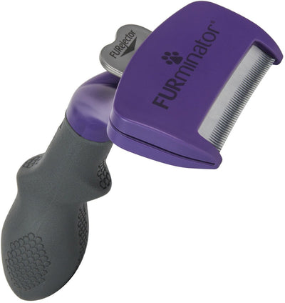 Outil de sous-poil pour chat Furminator - poils longs - peigne à fourrure de chat - violet grand