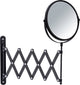 Wenko miroir de rasage mural exclusif ø17cm double face télescopique noir grossissant 3x - miroir de salle de bain - miroir de maquillage modèle mural extensible - miroir grossissant - miroir cosmétique avec bras harmonica