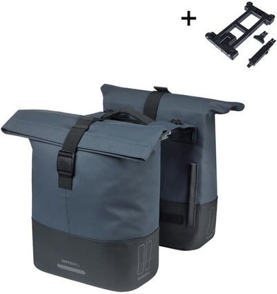 Basil double sac anse mik 2.0. sacs jumeaux cove 28-32l mik marine noir