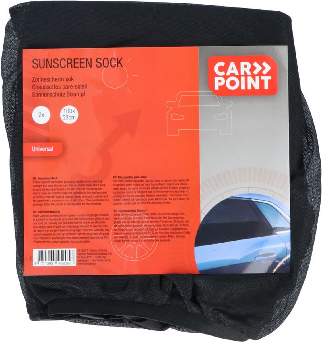Carpoint chaussette pare-soleil 100x53cm 2 pièces