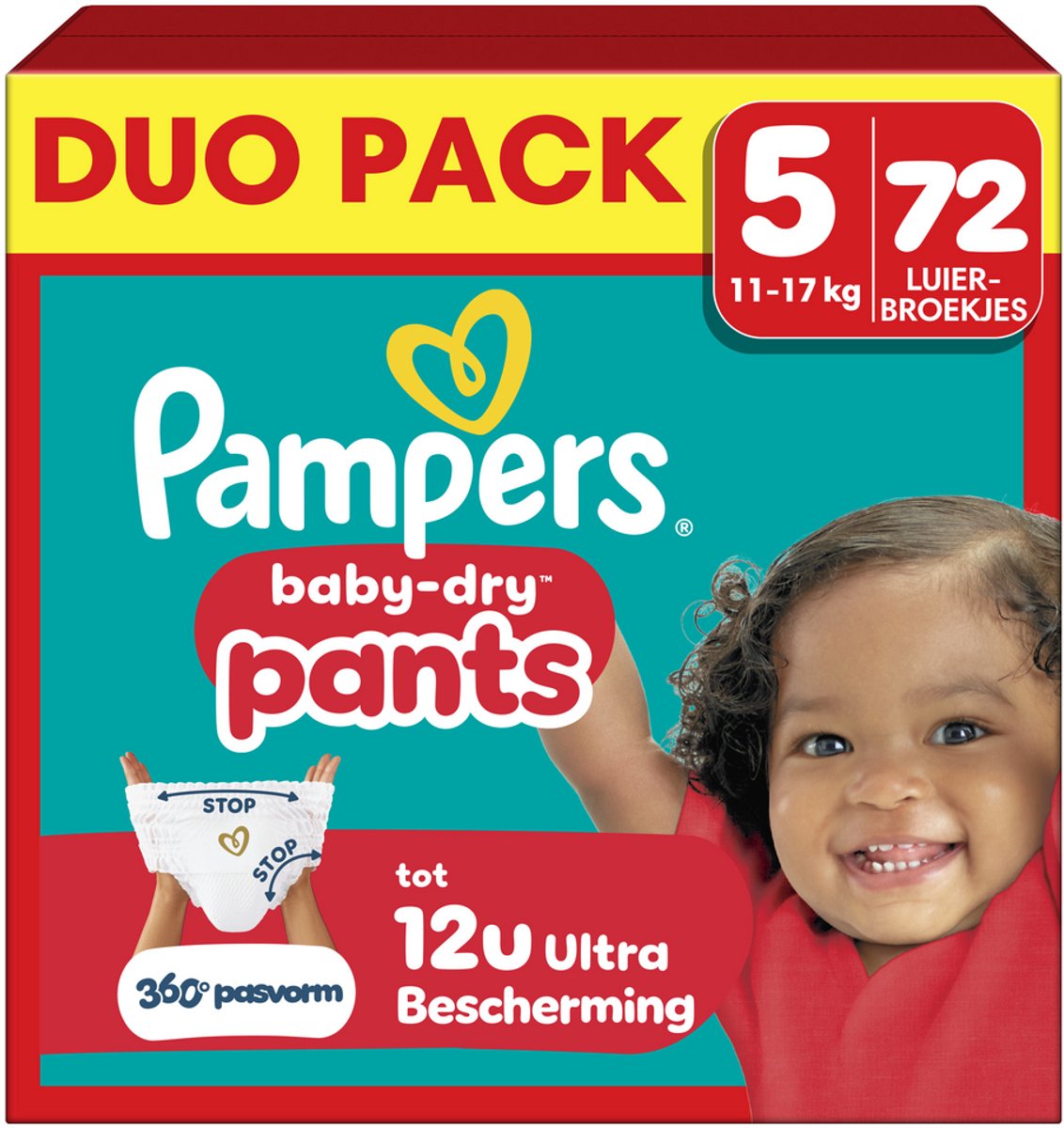 Pantalons Pampers baby-dry taille 5 - 72 pantalons à couches - 11kg-17kg