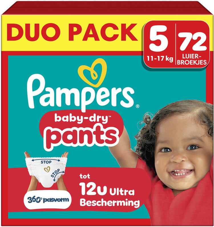 Pantalons Pampers baby-dry taille 5 - 72 pantalons à couches - 11kg-17kg
