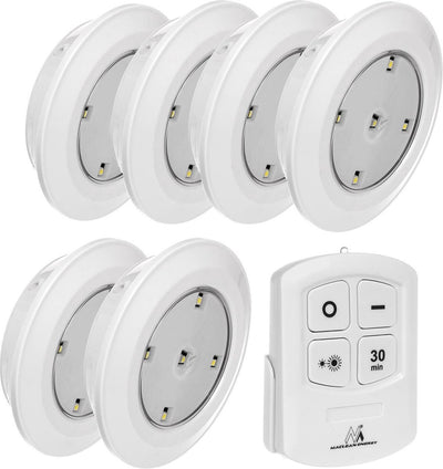 Maclean - Set d'éclairage LED de 6 pièces + télécommande