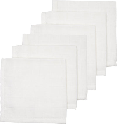 Lingettes visage Meyco baby uni - pack de 6 - hydrophiles - blanc - 30x30cm