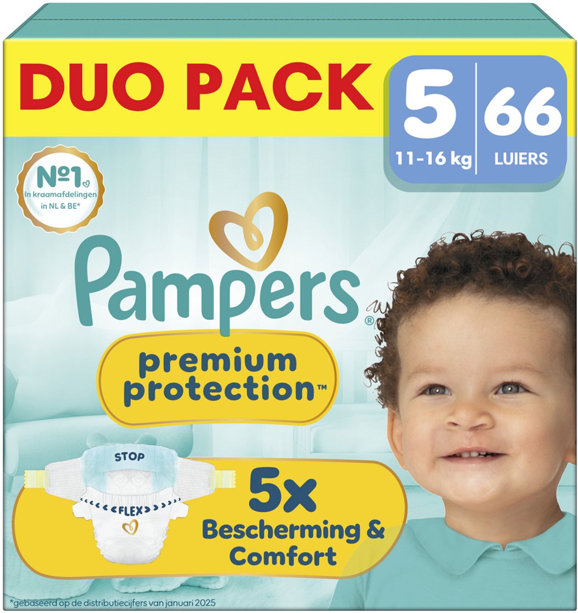 Couches Pampers premium protection taille 5 - 66 - 11kg-16kg