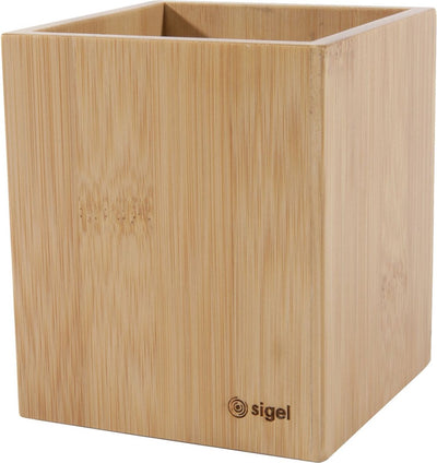 Étui à stylos Sigel - eyestyle - 9,2 x 9,2 x 10,6 cm - bambou - si-sa204