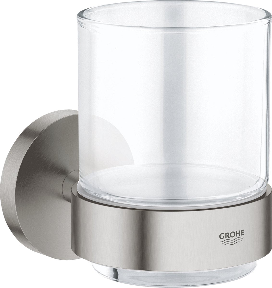 Verre Grohe Start avec support - supersteel (aspect acier inoxydable)