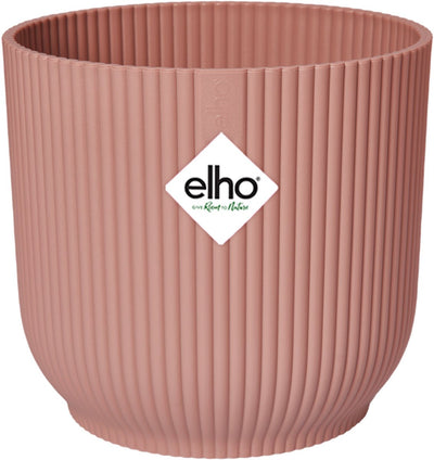 Elho vibesfold round 22 - pot de fleur d'intérieur - 100% plastique recyclé - ø 22,0 x h 20,2 cm - rose délicat