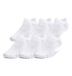 Under armour ua essential no show 6pk chaussettes de sport unisexes - blanc - gris