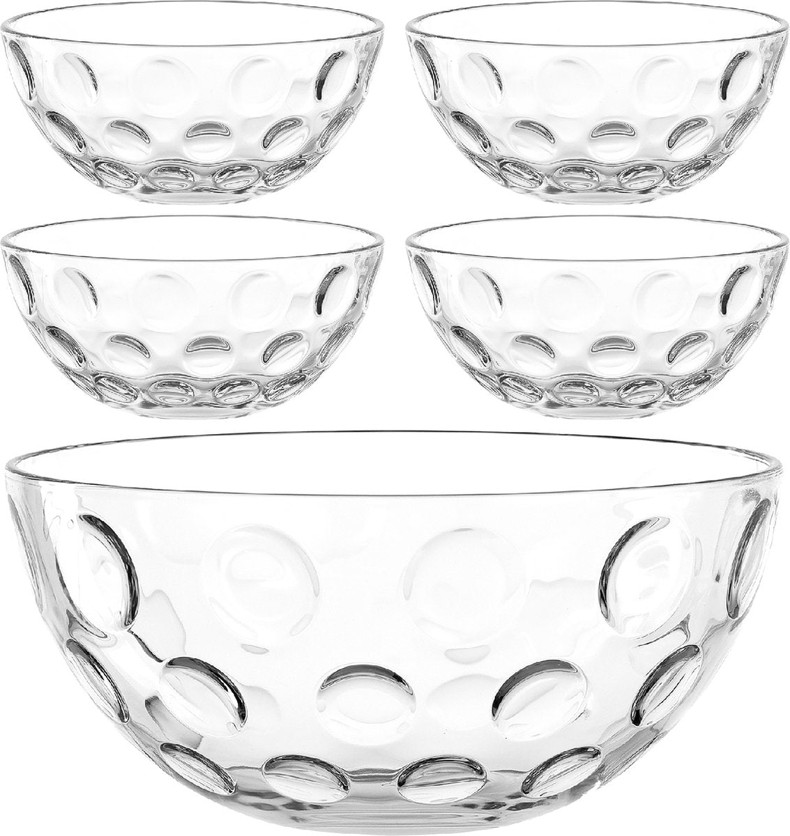Leonardo cucina ensemble de bols optiques l - 5 pièces