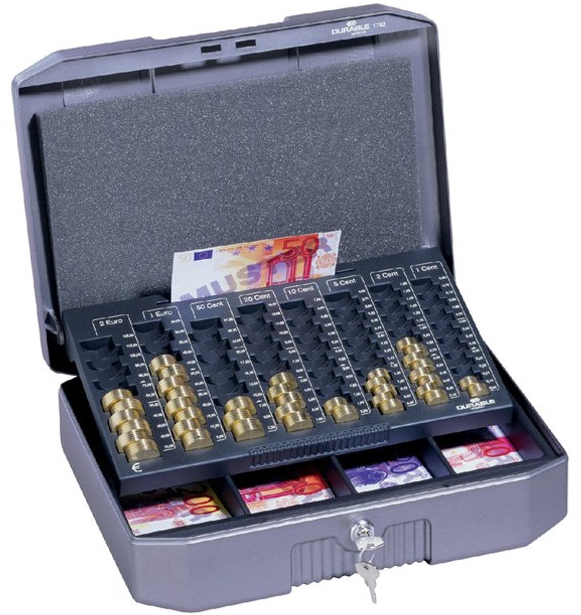 Valise de transport de fonds durable euroboxx taille 12 x 352 x 276 cm